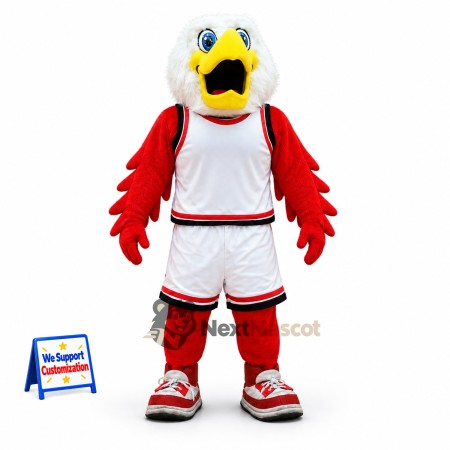 Eagle Mascot Costume - Red, White Uniform Eagle Mascot Costume - Red, White Uniform