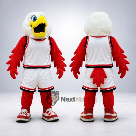 Eagle Mascot Costume - Red, White Uniform Eagle Mascot Costume - Red, White Uniform