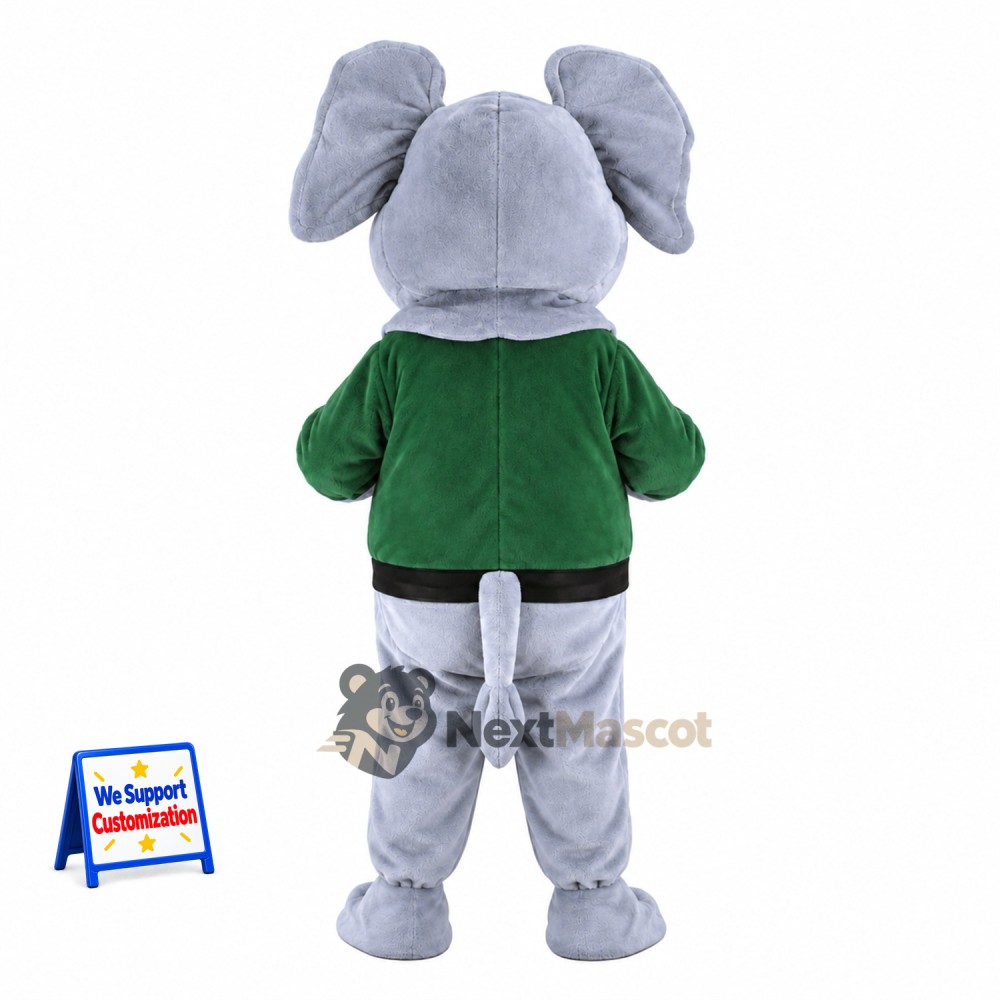 Elephant Mascot Costume - Green Shirt Elephant Mascot Costume - Green Shirt