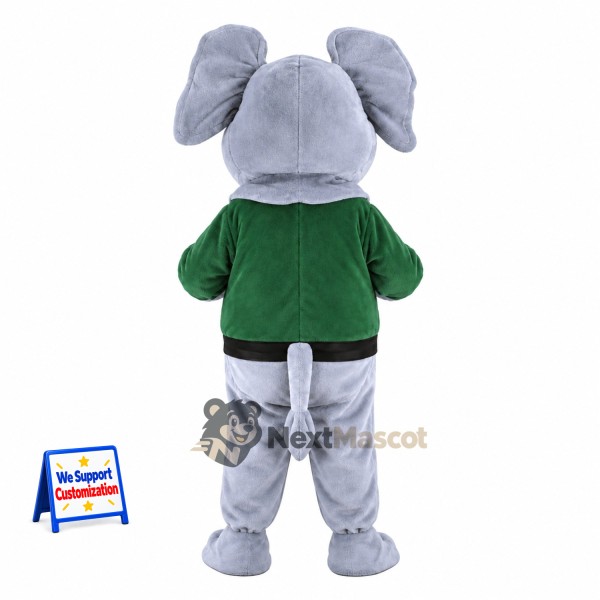 Elephant Mascot Costume - Green Shirt Elephant Mascot Costume - Green Shirt
