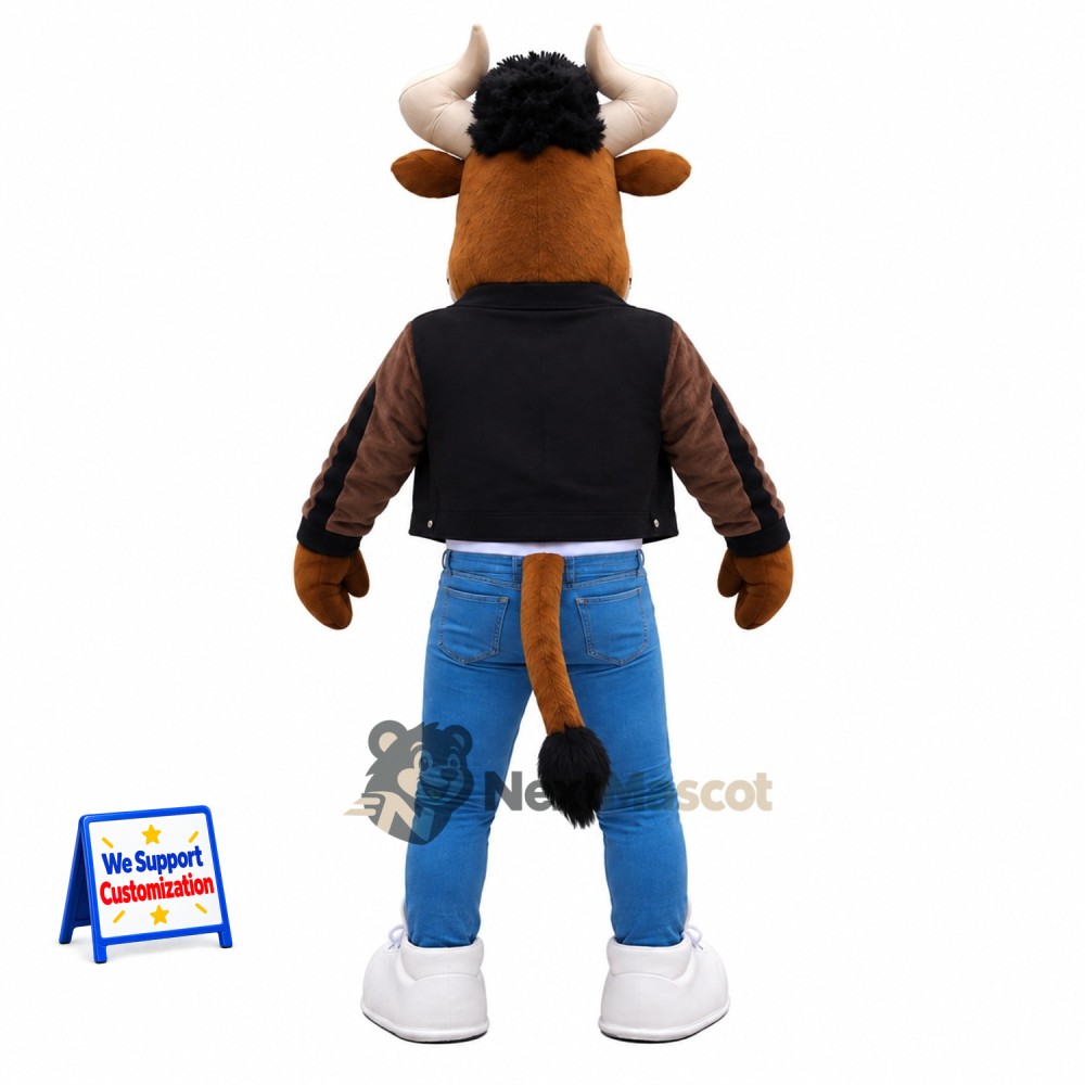 Bull Mascot Costume - Brown Jacket Bull Mascot Costume - Brown Jacket