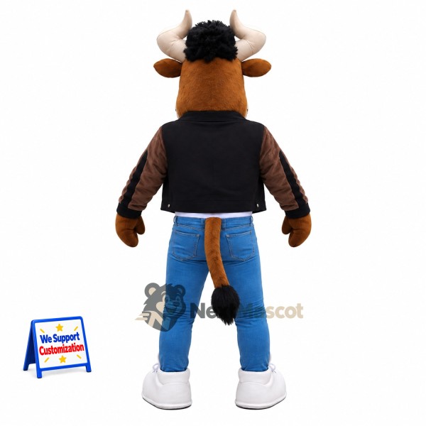 Bull Mascot Costume - Brown Jacket Bull Mascot Costume - Brown Jacket