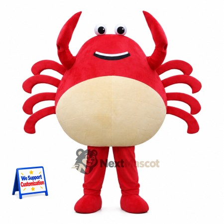 Crab Mascot Costume - Red for Ocean Events Crab Mascot Costume - Red for Ocean Events