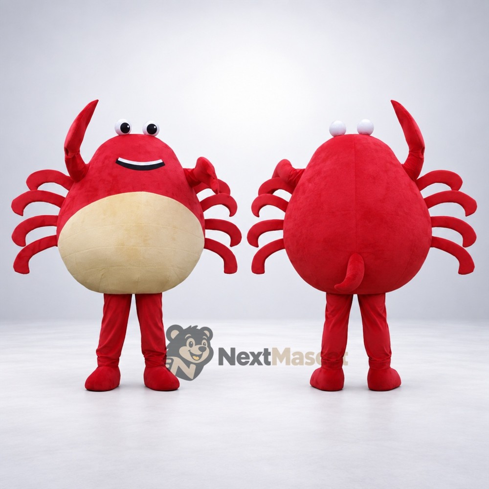 Crab Mascot Costume - Red for Ocean Events Crab Mascot Costume - Red for Ocean Events
