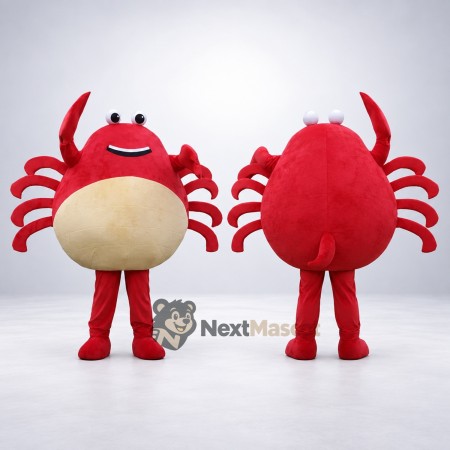 Crab Mascot Costume - Red for Ocean Events Crab Mascot Costume - Red for Ocean Events