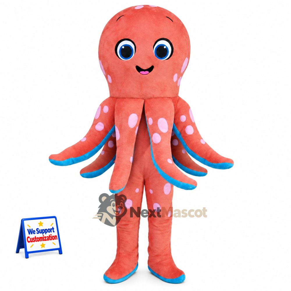 Octopus Mascot Costume - Pink Octopus Mascot Costume - Pink
