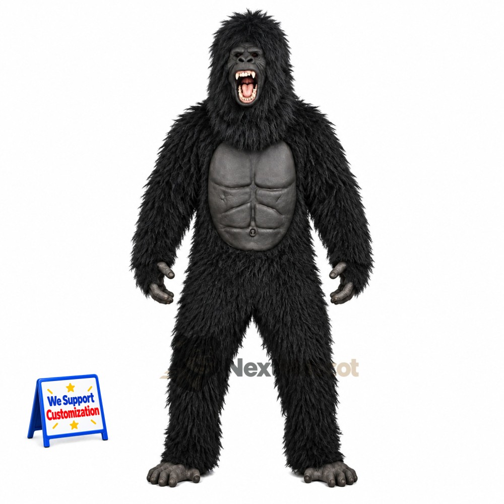 Gorilla Mascot Costume - Black for Parades