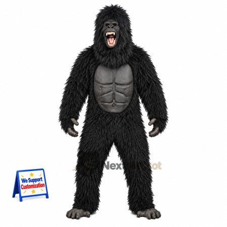 Gorilla Mascot Costume - Black for Parades