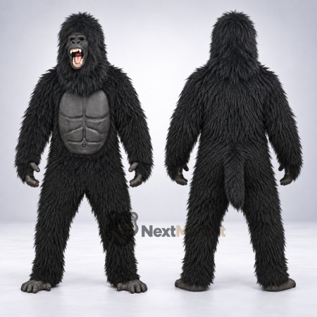 Gorilla Mascot Costume - Black for Parades