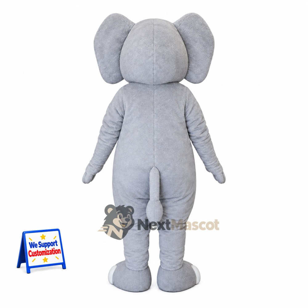 Elephant Mascot Costume - Gray, Pink Belly Elephant Mascot Costume - Gray, Pink Belly
