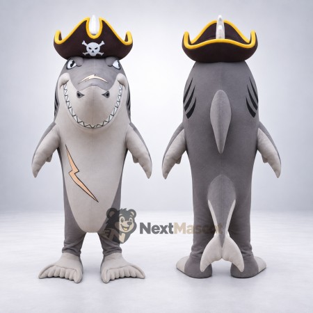 Shark Mascot Costume - Pirate Style Shark Mascot Costume - Pirate Style