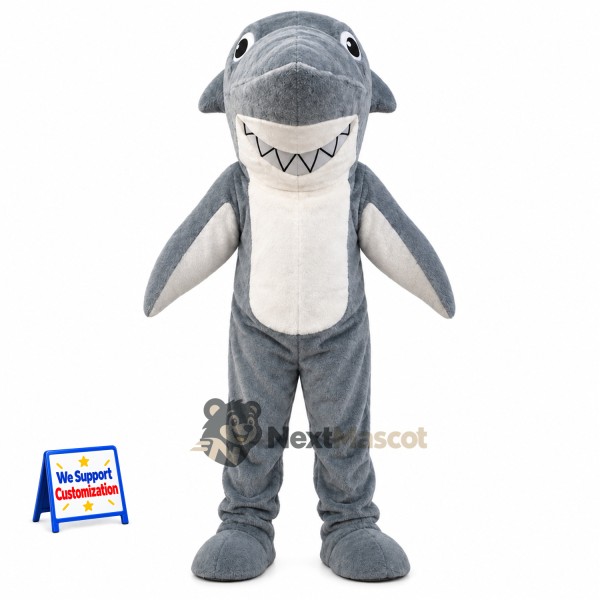 Shark Mascot Costume - Gray