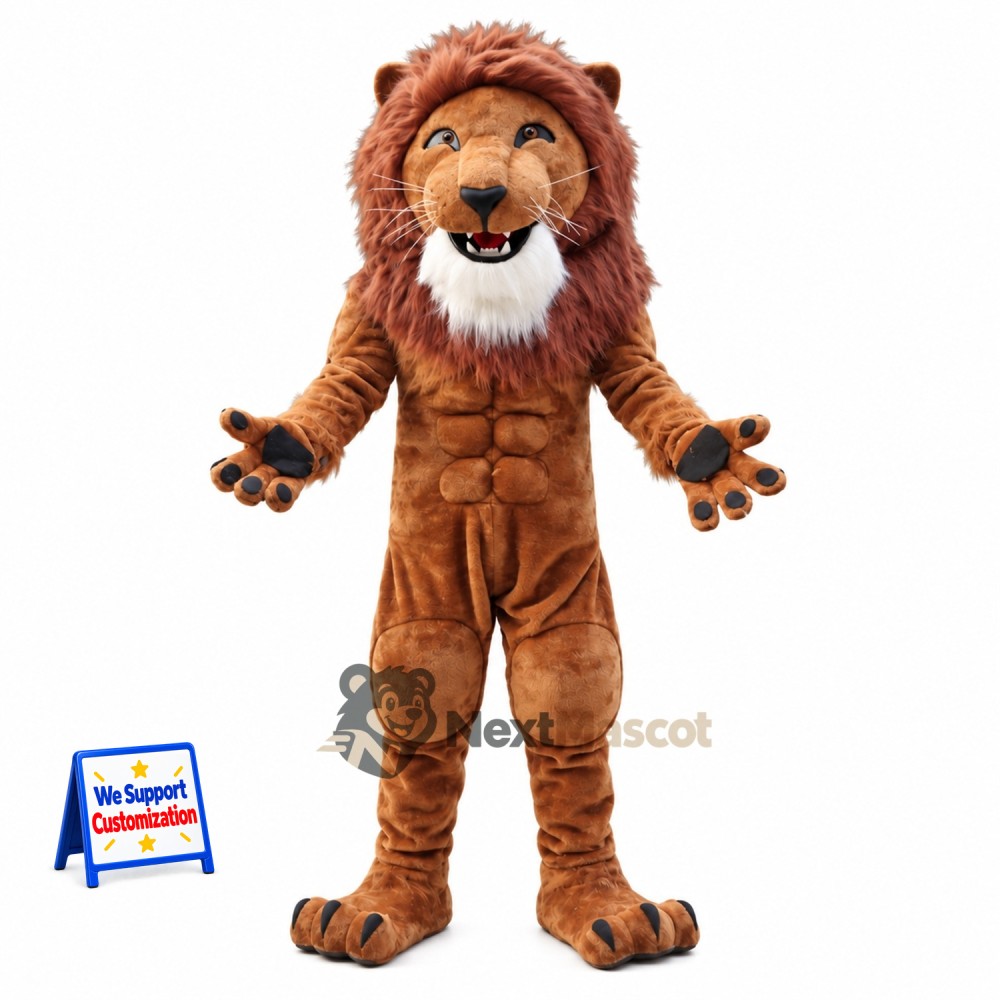 Lion Mascot Costume - Brown