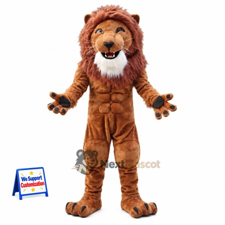 Lion Mascot Costume - Brown