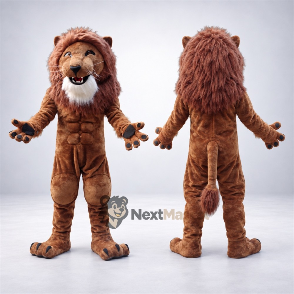Lion Mascot Costume - Brown