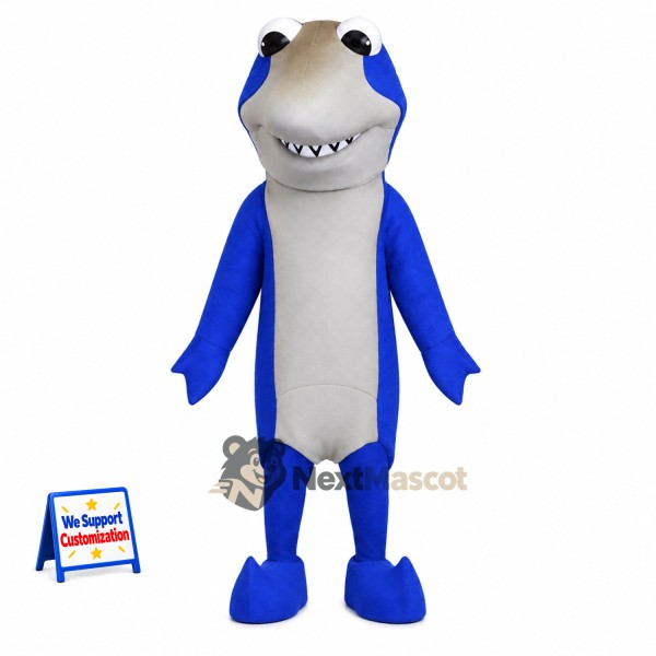 Shark Mascot Costume - Blue for Aquarium Events