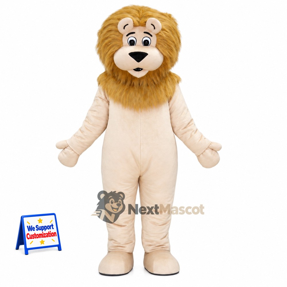 Lion Mascot Costume - Tan Lion Mascot Costume - Tan