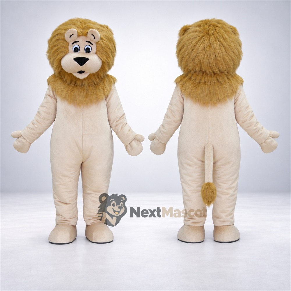Lion Mascot Costume - Tan Lion Mascot Costume - Tan