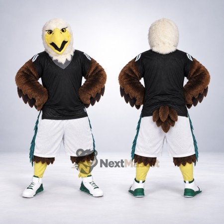 Bald Eagle Mascot Costume - Black Shirt