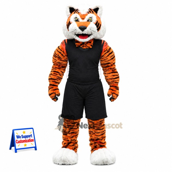 Tiger Mascot Costume - Black Uniform for Parades