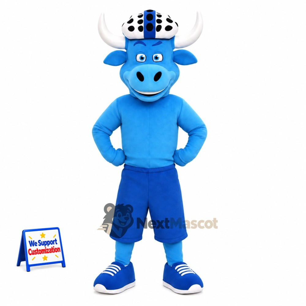 Bull Mascot Costume - Blue Bull Mascot Costume - Blue