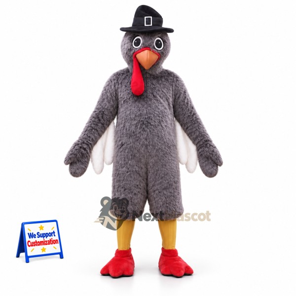 Turkey Mascot Costume - Pilgrim Hat