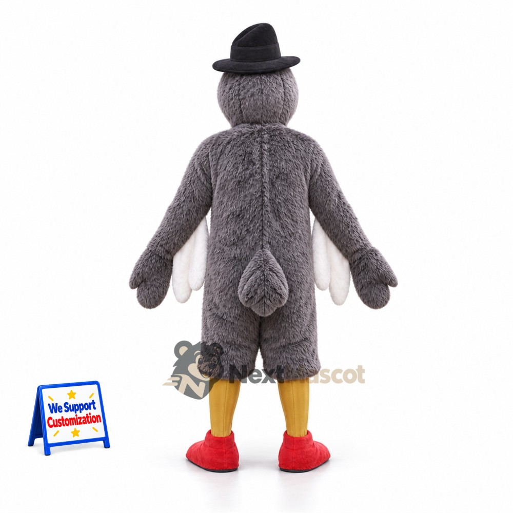 Turkey Mascot Costume - Pilgrim Hat Turkey Mascot Costume - Pilgrim Hat