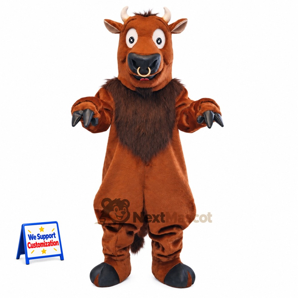 Bull Mascot Costume - Brown Bull Mascot Costume - Brown