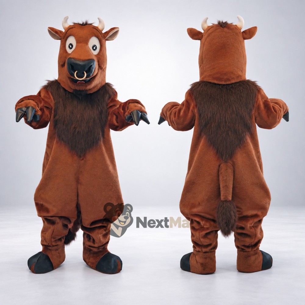 Bull Mascot Costume - Brown Bull Mascot Costume - Brown