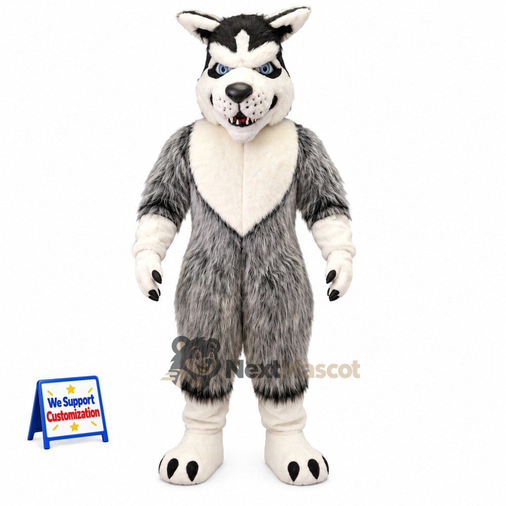 Wolf Mascot Costume - Gray for Parades Wolf Mascot Costume - Gray for Parades