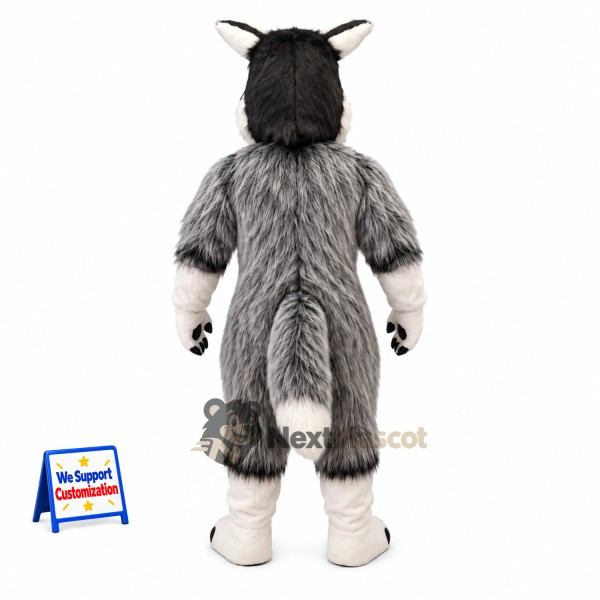 Wolf Mascot Costume - Gray for Parades