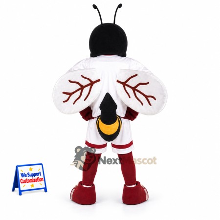 Wasp Mascot Costume - White and Red Uniform Wasp Mascot Costume - White and Red Uniform