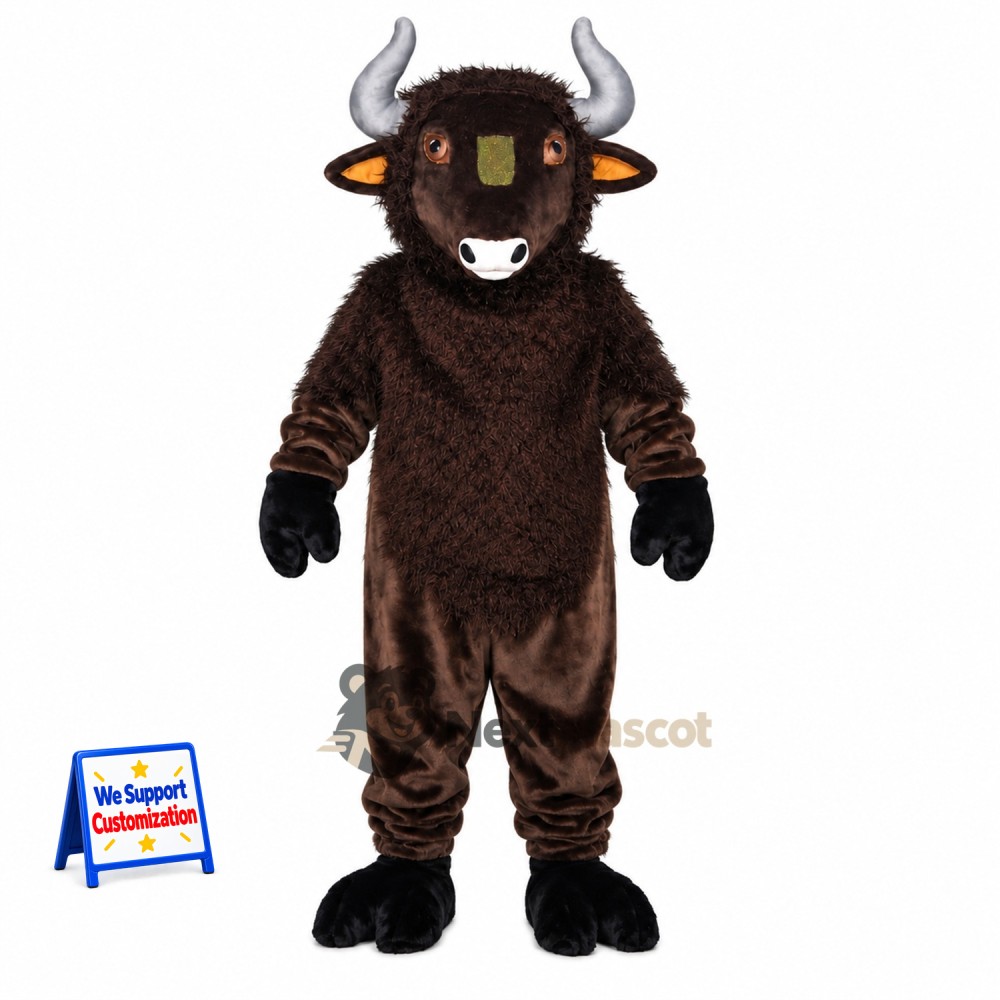 Bull Mascot Costume - Brown for Parades