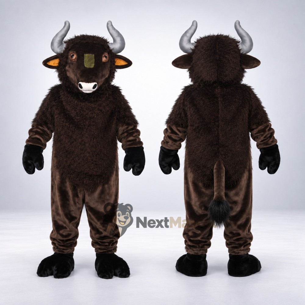 Bull Mascot Costume - Brown for Parades