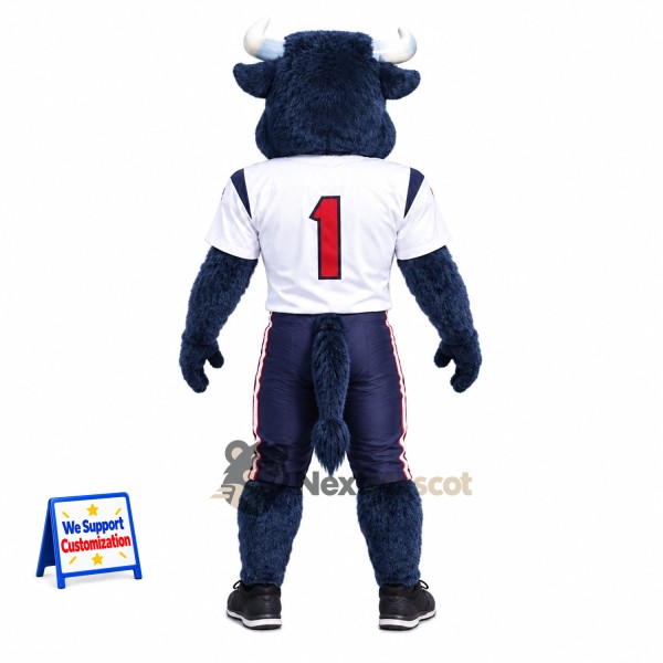 Bull Mascot Costume - Blue, Football Uniform Bull Mascot Costume - Blue, Football Uniform
