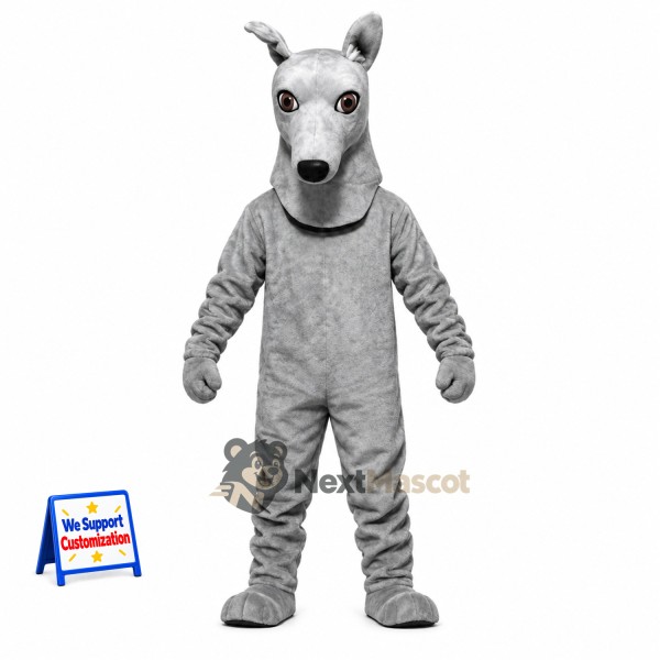 Hound Dog Mascot Costume - Gray