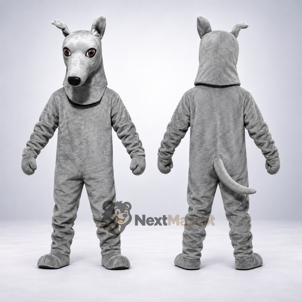 Hound Dog Mascot Costume - Gray Hound Dog Mascot Costume - Gray