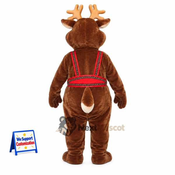 Reindeer Mascot Costume - Red Harness