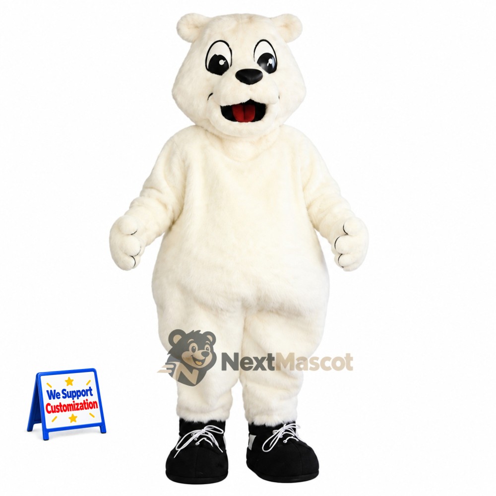 Bear Mascot Costume - White Bear Mascot Costume - White