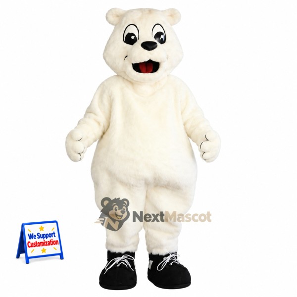 Bear Mascot Costume - White