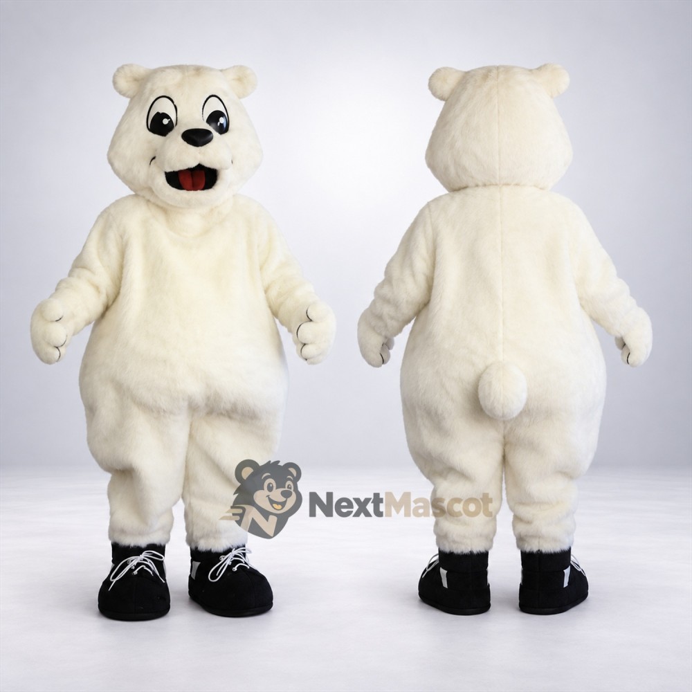 Bear Mascot Costume - White Bear Mascot Costume - White