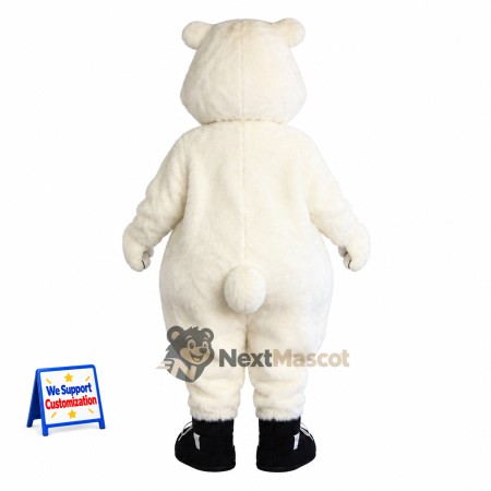 Bear Mascot Costume - White Bear Mascot Costume - White