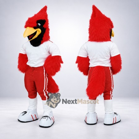 Cardinal Mascot Costume - Red, White Shirt Cardinal Mascot Costume - Red, White Shirt