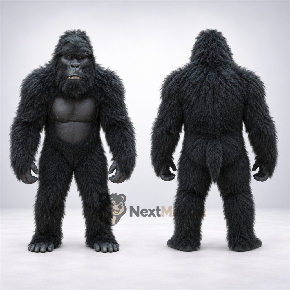 Gorilla Mascot Costume - Black for School Events Gorilla Mascot Costume - Black for School Events