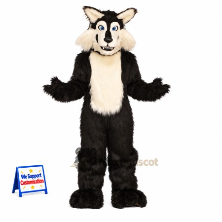 Wolf Mascot Costume - Black and White Wolf Mascot Costume - Black and White