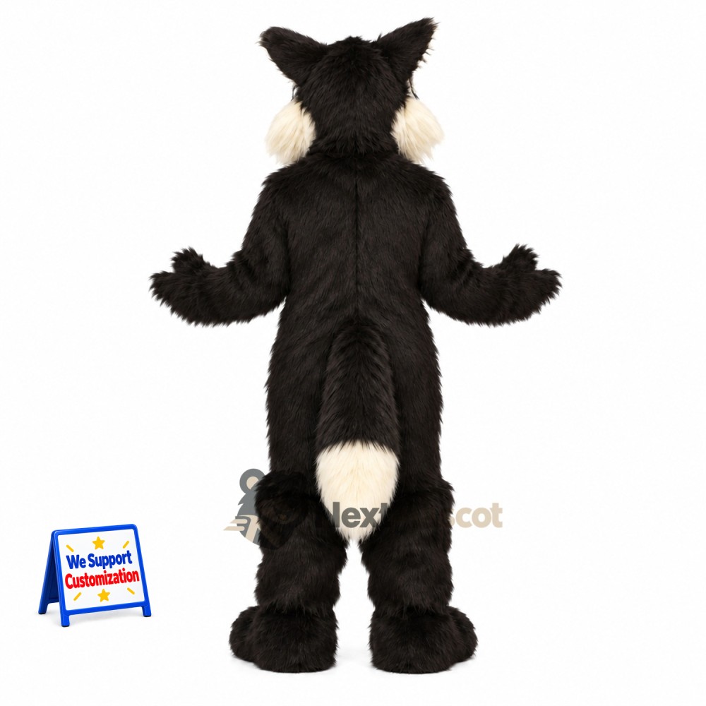 Wolf Mascot Costume - Black and White Wolf Mascot Costume - Black and White