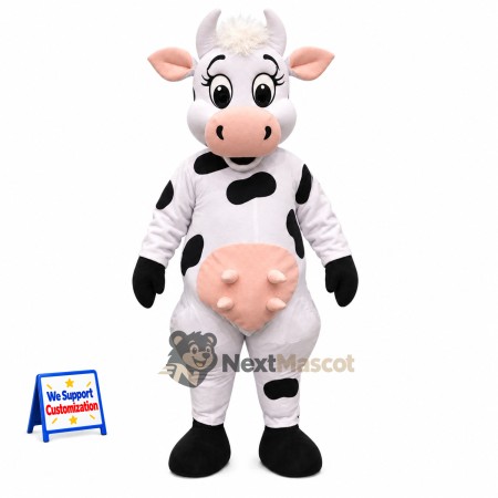 Cow Mascot Costume - Spotted for Community Events Cow Mascot Costume - Spotted for Community Events