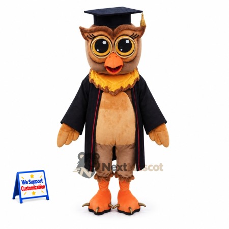 Owl Mascot Costume - Graduation Style Owl Mascot Costume - Graduation Style