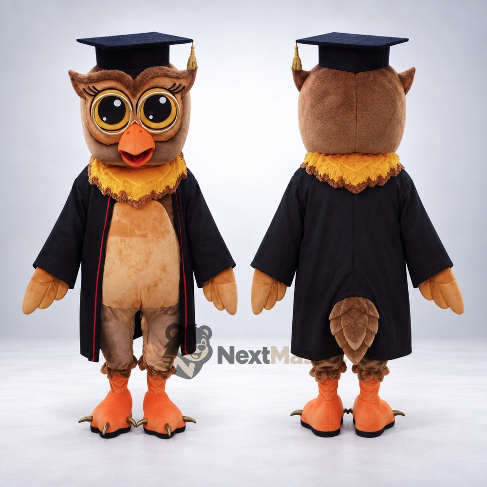 Owl Mascot Costume - Graduation Style Owl Mascot Costume - Graduation Style