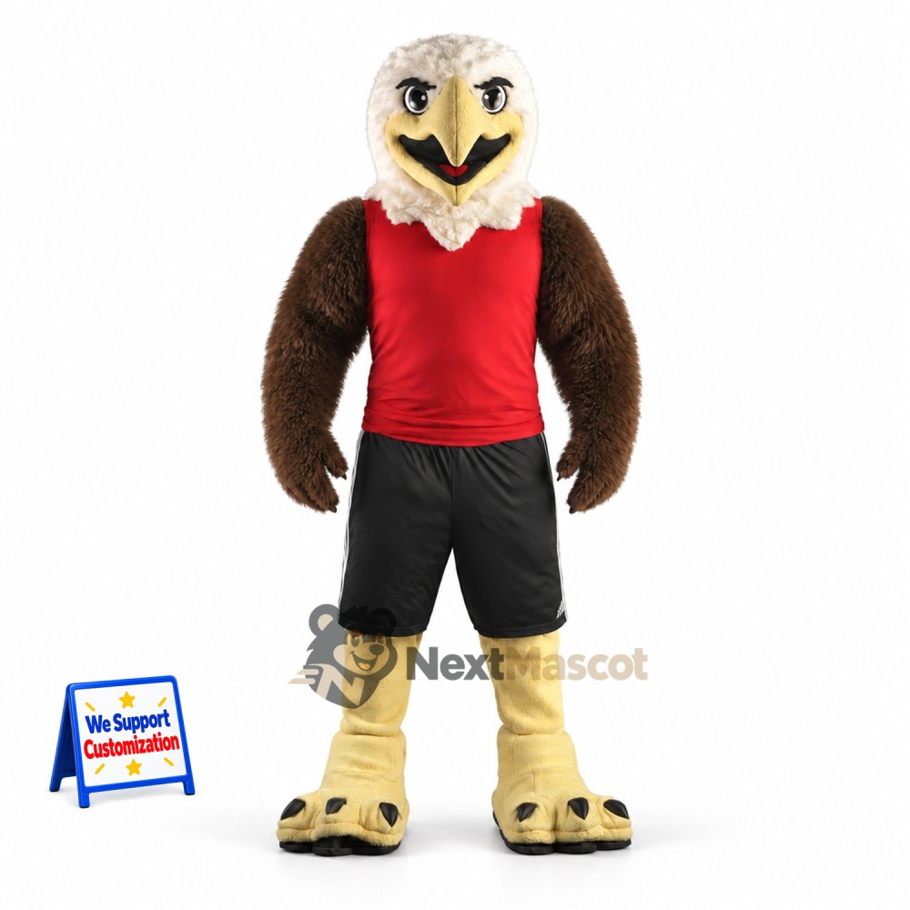 Bald Eagle Mascot Costume - Red Shirt Bald Eagle Mascot Costume - Red Shirt